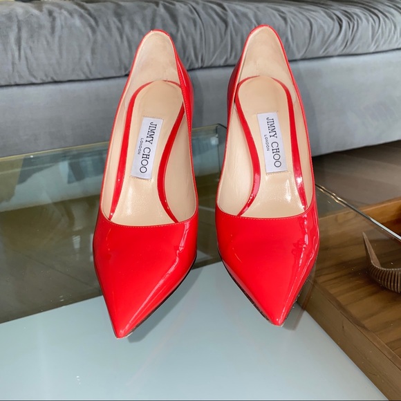 Jimmy Choo “Love” Chilli Red patent leather pumps - Picture 2 of 8